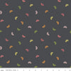 CLEARANCE 29" End of Bolt - Grove Wedges C10143 Charcoal - Riley Blake - Pink Orange Green Citrus Fruit Sections on Gray - Quilting Fabric