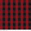 14" End of Bolt - CLEARANCE All About Plaids Buffalo Check C635 Red by Riley Blake Designs - 1" Checkered Black Red - Quilting Cotton Fabric