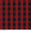 28" End of Bolt - CLEARANCE All About Plaids Buffalo Check C635 Red - Riley Blake Designs - 1" Checkered Black Red - Quilting Cotton Fabric