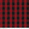 27" End of Bolt - CLEARANCE All About Plaids Buffalo Check C635 Red - Riley Blake Designs - 1" Checkered Black Red - Quilting Cotton Fabric