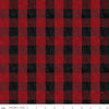 34" End of Bolt - CLEARANCE All About Plaids Buffalo Check C635 Red - Riley Blake Designs - 1" Checkered Black Red - Quilting Cotton Fabric