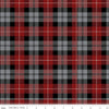 19" End of Bolt - All About Plaids Tartan C638 Red Black - Riley Blake Designs - Plaid - Quilting Cotton Fabric