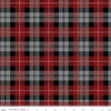 Fat Quarter End of Bolt - All About Plaids Tartan C638 Red Black - Riley Blake Designs - Plaid - Quilting Cotton Fabric