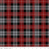 14" End of Bolt - All About Plaids Tartan C638 Red Black - Riley Blake Designs - Plaid - Quilting Cotton Fabric