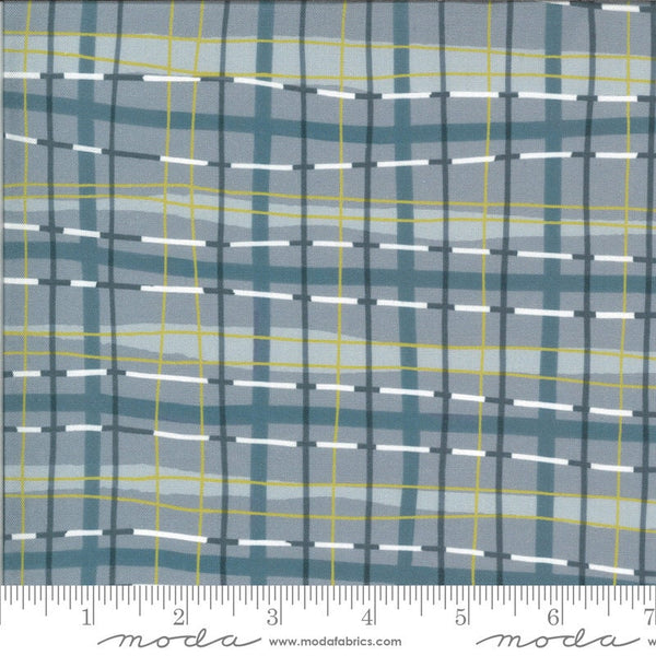 Fat Quarter End of Bolt - CLEARANCE Lakeside Story Plaid Blanket 13356 Lake Effect - Wonky Irregular Great Lakes - Quilting Cotton Fabric