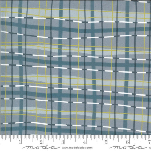Fat Quarter End of Bolt - CLEARANCE Lakeside Story Plaid Blanket 13356 Lake Effect - Wonky Irregular Great Lakes - Quilting Cotton Fabric