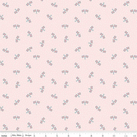 SALE Notting Hill Union Jack C10206 Blush - Riley Blake Designs - England English Flag Dots Pink - Quilting Cotton Fabric