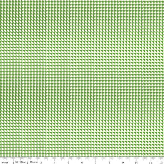 Fat Quarter End of Bolt - SALE Oh Happy Day! Checks C10315 Green -Riley Blake - Geometric Houndstooth Checkered Cream-Quilting Cotton Fabric