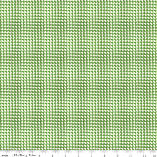 19" End of Bolt - SALE Oh Happy Day! Checks C10315 Green - Riley Blake - Geometric Houndstooth Checkered Cream - Quilting Cotton Fabric
