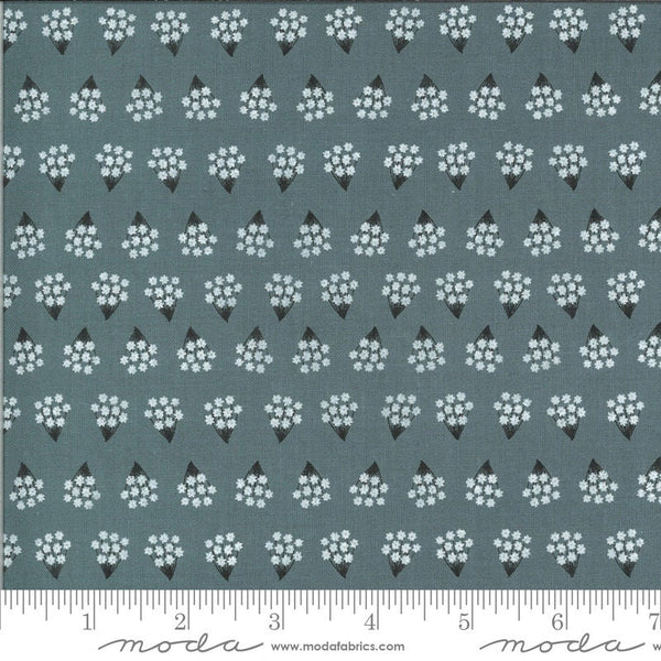 CLEARANCE Dwell in Possibility Tiny Bouquets 48314 Sky - Moda Fabrics - Floral Flowers Blue - Quilting Cotton Fabric