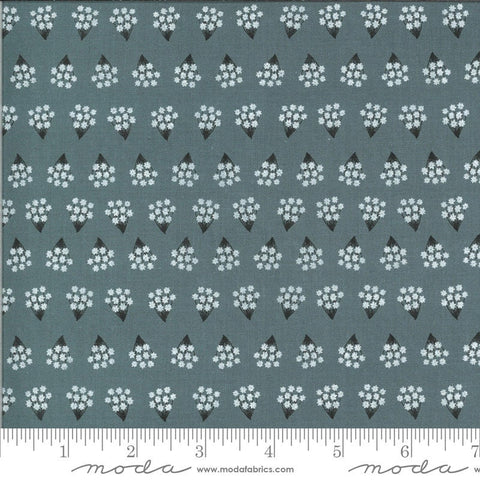 CLEARANCE Dwell in Possibility Tiny Bouquets 48314 Sky - Moda Fabrics - Floral Flowers Blue - Quilting Cotton Fabric