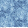 16" End of Bolt - Painter's Watercolor Swirl C680 Sky Blue - Riley Blake Designs - Blue Tone-on-Tone - Quilting Cotton Fabric
