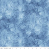 14" End of Bolt - Painter's Watercolor Swirl C680 Sky Blue - Riley Blake Designs - Blue Tone-on-Tone - Quilting Cotton Fabric