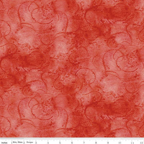 Fat Quarter End of Bolt - SALE Painter's Watercolor Swirl C680 Berry - Riley Blake Designs - Pink Tone-on-Tone - Quilting Cotton Fabric