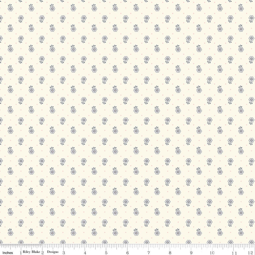 SALE The Emporium Collection One 04775904 Kingly Sprig C - Riley Blake Designs - Floral Dots -  Liberty Fabrics  - Quilting Cotton Fabric