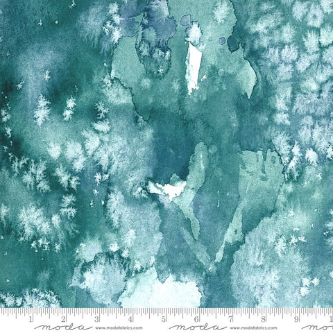 CLEARANCE Sunshine Soul Flow 8433 Jadeite - Moda Fabrics - Abstract Turquoise Blue Green - Quilting Cotton Fabric