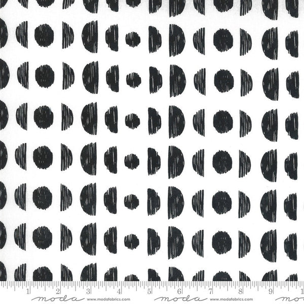 Fat Quarter End of Bolt - SALE Illustrations Phases 11504 Paper - Moda Fabrics - Geometric Black White - Quilting Cotton Fabric