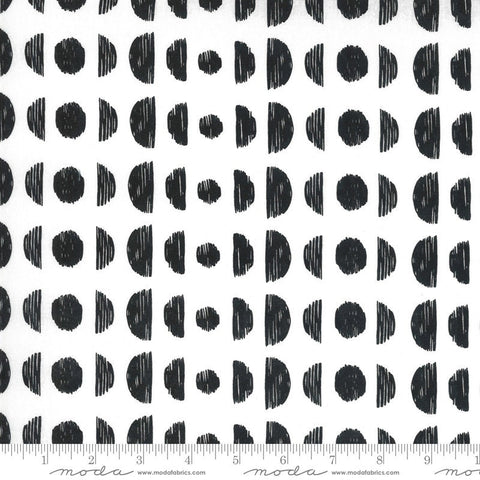 Fat Quarter End of Bolt - SALE Illustrations Phases 11504 Paper - Moda Fabrics - Geometric Black White - Quilting Cotton Fabric