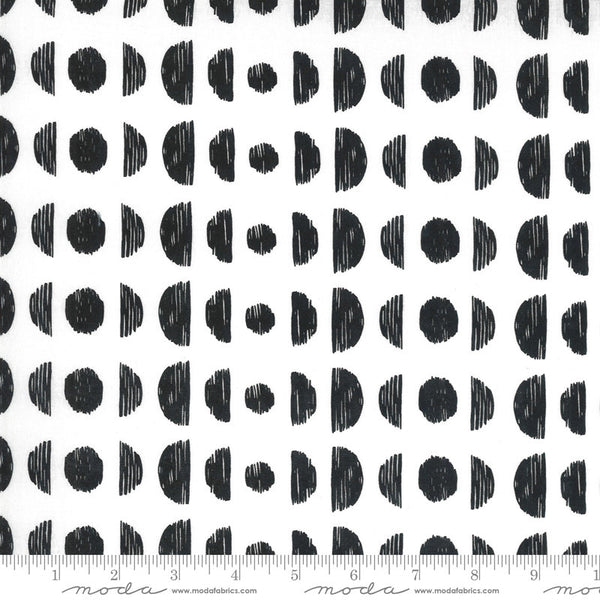 Fat Quarter End of Bolt - SALE Illustrations Phases 11504 Paper - Moda Fabrics - Geometric Black White - Quilting Cotton Fabric