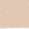 Fat Quarter End of Bolt - SALE Tea with Bea Posy C10493 Blush - Riley Blake Designs - Floral Flowers Off White Pink - Quilting Cotton
