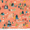 Fat Quarter End of Bolt Piece SALE Tiny Treater Main C10480 Orange Riley Blake Designs Halloween Ghost Witch Skeleton Quilting Cotton Fabric