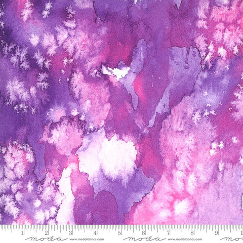 CLEARANCE Sunshine Soul Flow 8433 Ultra Violet - Moda Fabrics - Abstract Purple - Quilting Cotton Fabric
