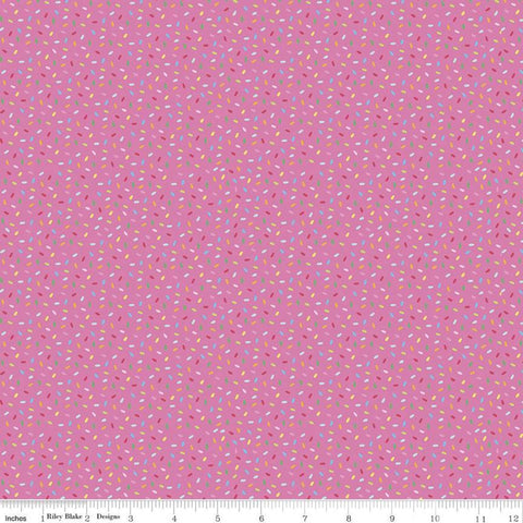 33" End of Bolt - Rainbowfruit Let's Chill C10895 Hot Pink - Riley Blake Designs - Confetti Sprinkles - Quilting Cotton Fabric