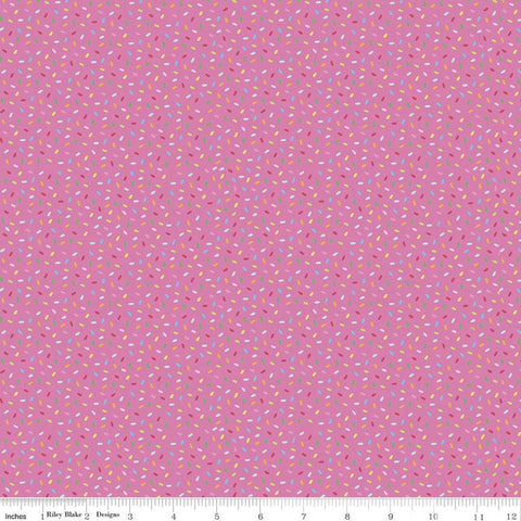 33" End of Bolt - SALE Rainbowfruit Let's Chill C10895 Hot Pink - Riley Blake Designs - Confetti Sprinkles - Quilting Cotton Fabric