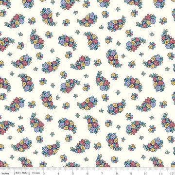 18" End of Bolt - CLEARANCE The Carnaby Collection Bohemian Brights Portobello Paisley D 04775942 - Riley Blake - Liberty - Quilting Cotton