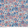 9" End of Bolt - SALE The Carnaby Collection Retro Indigo Paradise Petals A 04775948 - Riley Blake - Floral - Liberty - Quilting Cotton