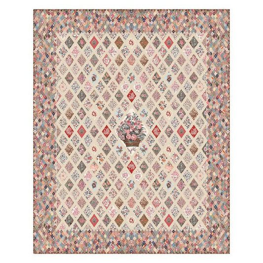 SALE Jane Austen Coverlet Boxed Quilt Kit KT-17450 - Riley Blake - Includes Fabric Pattern Acrylic Template Keepsake Box - Licensed Product