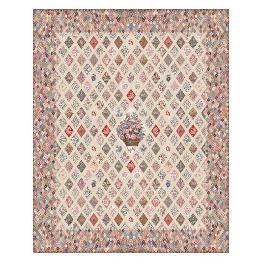 SALE Jane Austen Coverlet Boxed Quilt Kit KT-17450 - Riley Blake - Includes Fabric Pattern Acrylic Template Keepsake Box - Licensed Product