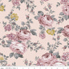 17" End of Bolt - SALE Exquisite Main SC10700 Blush SPARKLE - Riley Blake Designs - Floral Flowers Pink Gold SPARKLE - Quilting Cotton