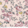 17" End of Bolt - SALE Exquisite Main SC10700 Blush SPARKLE - Riley Blake Designs - Floral Flowers Pink Gold SPARKLE - Quilting Cotton