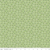 Fat Quarter End of Bolt - Stitch Bloom C10925 Green - Riley Blake Designs - Floral Flowers - Lori Holt - Quilting Cotton Fabric