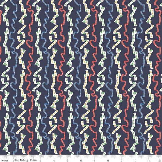 Fat Quarter End of Bolt - The Merry & Bright Collection All Wrapped Up B 04775933 - Riley Blake - Christmas - Liberty-Quilting Cotton Fabric