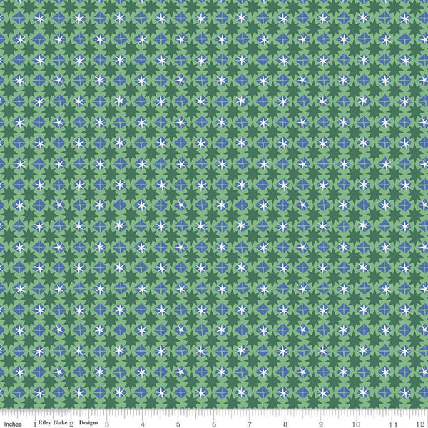 1 Yard End of Bolt - CLEARANCE The Merry and Bright Collection Starlit Sparkle A 04775934 - Riley Blake - Liberty - Quilting Cotton Fabric