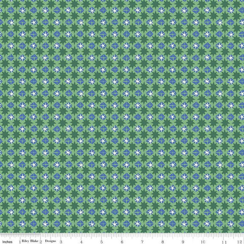 1 Yard End of Bolt - CLEARANCE The Merry and Bright Collection Starlit Sparkle A 04775934 - Riley Blake - Liberty - Quilting Cotton Fabric