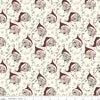 9" End of Bolt - DEAL Christmas at Buttermilk Acres Santa C10900 Cream - Riley Blake Designs - Santas Santa Claus - Quilting Cotton Fabric