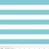Fat Quarter End of Bolt - KNIT Aqua & White 1" One Inch Stripe K540 - Riley Blake Designs - Jersey KNIT Cotton Stretch Fabric