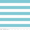 27" End of Bolt - KNIT Aqua & White 1" One Inch Stripe K540 - Riley Blake Designs - Jersey KNIT Cotton Stretch Fabric