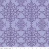 31" End of Bolt - Lucy June Damask C11222 Plum - Riley Blake Designs - Tone-on-Tone Purple - Quilting Cotton Fabric