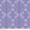 33" End of Bolt - Lucy June Damask C11222 Plum - Riley Blake Designs - Tone-on-Tone Purple - Quilting Cotton Fabric