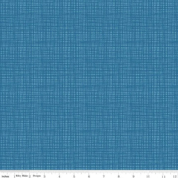SALE Texture C610 Blue - Riley Blake Designs - Sketched Tone-on-Tone Irregular Grid - Quilting Cotton Fabric