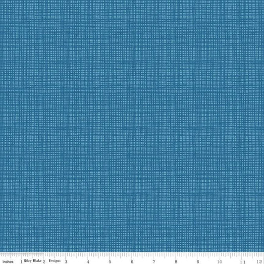 SALE Texture C610 Blue - Riley Blake Designs - Sketched Tone-on-Tone Irregular Grid - Quilting Cotton Fabric