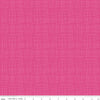 Fat Quarter End of Bolt - Texture C610 Super Pink by Riley Blake Designs - Sketched Tone-on-Tone Irregular Grid - Quilting Cotton Fabric