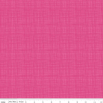 Fat Quarter End of Bolt - Texture C610 Super Pink by Riley Blake Designs - Sketched Tone-on-Tone Irregular Grid - Quilting Cotton Fabric