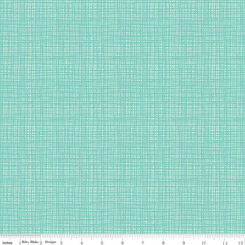 SALE Texture C610 Aqua by Riley Blake Designs - Sketched Tone-on-Tone Irregular Grid Blue - Quilting Cotton Fabric