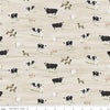 31" End of Bolt - CLEARANCE Barn Quilts Animals CD11051 Parchment - Riley Blake - DIGITALLY PRINTED Cows Sheep Goats Pigs - Quilting Cotton
