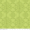 SALE Lucy June Damask C11222 Lime - Riley Blake Designs - Tone-on-Tone Green - Quilting Cotton Fabric